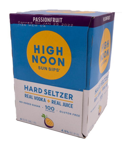 High Noon Passionfruit Hard Seltzer 4-Pack 355ml