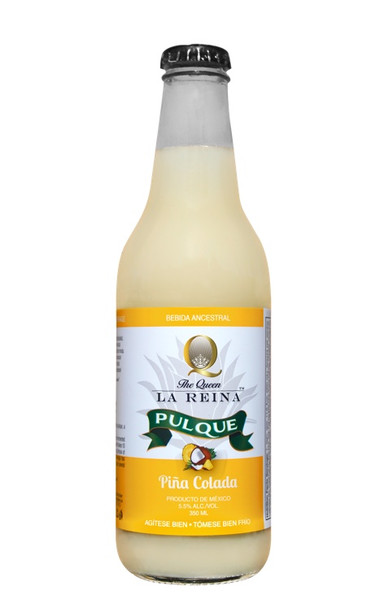 The Queen Pulque Pina Colada Flavored 4/Pack 350ml