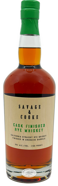 Savage & Cooke Cask Finished Rye Whiskey
