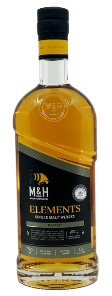 M&H Elements Peated Single Malt Whiskey