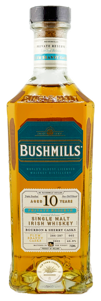 Bushmills Plum Brandy Casks 10 Years Single Malt Irish Whiskey