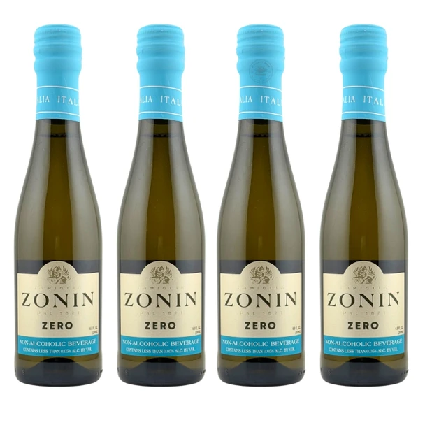 Zonin Zero Non-Alcoholic Sparkling Wine 4 Pack 200ml