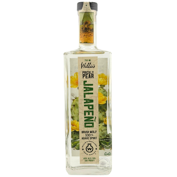 Willie’s Prickly Pear Jalapeno Brush Wolf Agave Spirit 750ml