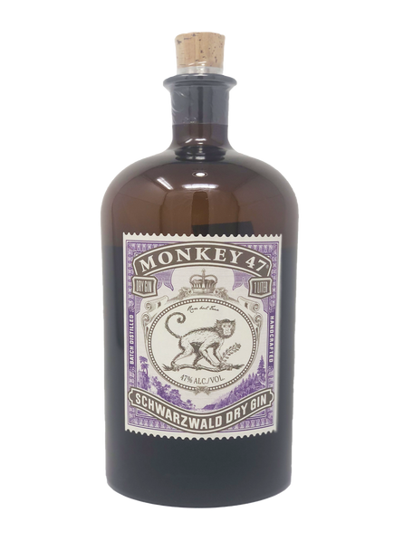 Monkey 47 Dry Gin Germany Schwarzwald 1 Liter Bottle