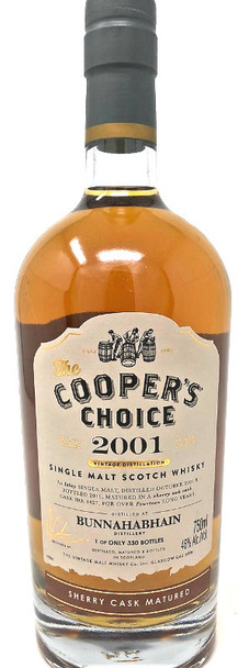  COPPER'S CHOICE 2001 BUNNAHABHAIN SHERRY CASK SINGLE MALT