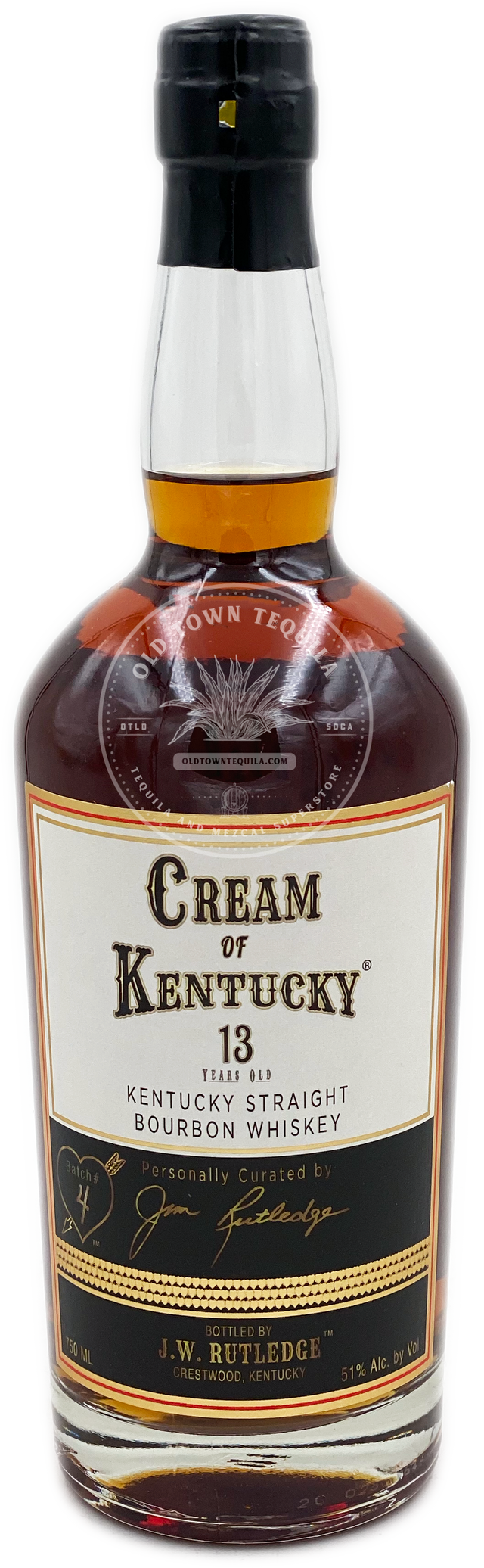Cream of Kentucky Straight Bourbon Whiskey Aged 13 Years Old Town Tequila
