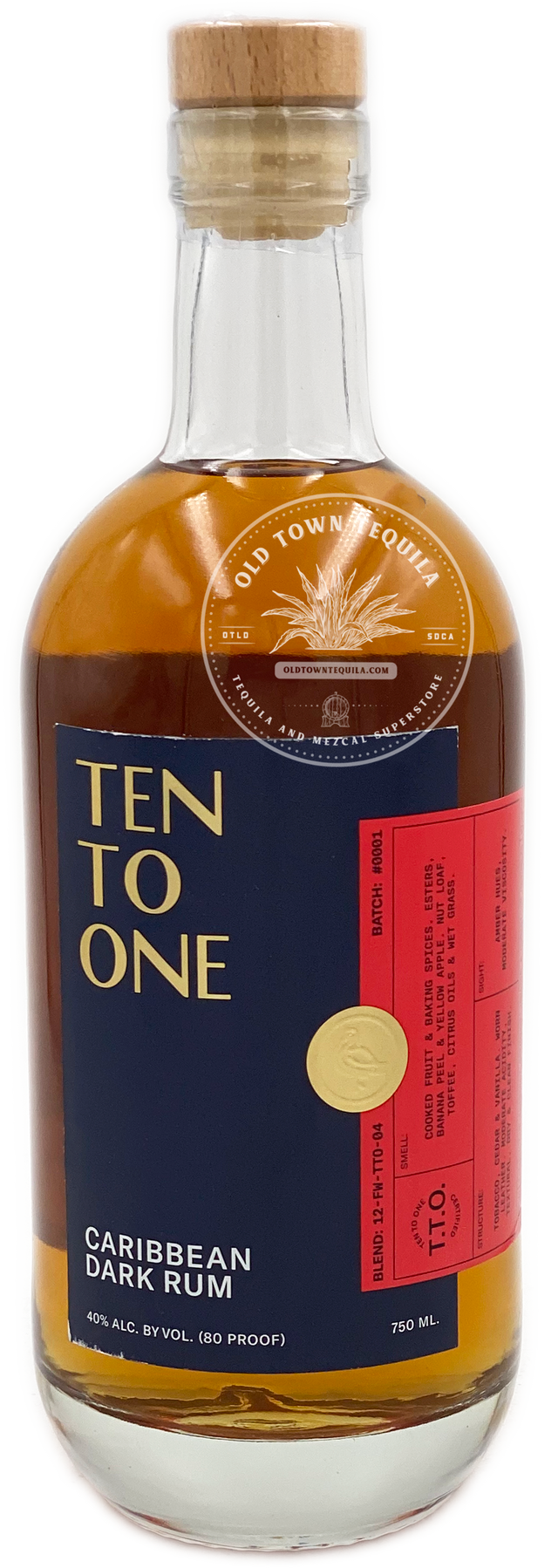 Ten To One Caribbean Dark Rum 750ml Old Town Tequila