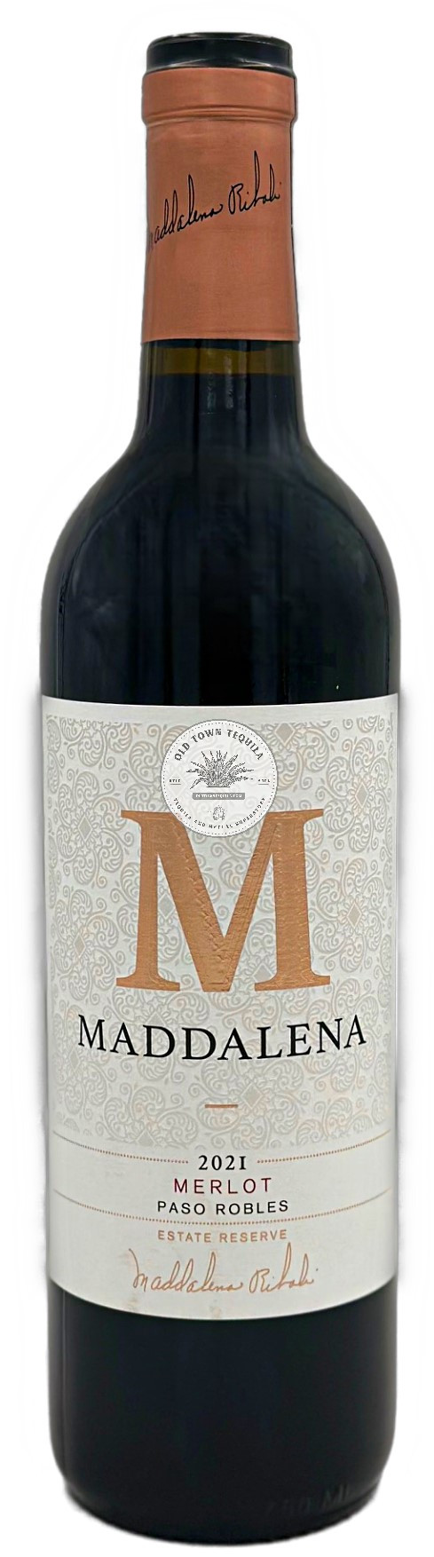 Maddalena Estate Merlot Reserve Paso Robles 2021 Old Town Tequila