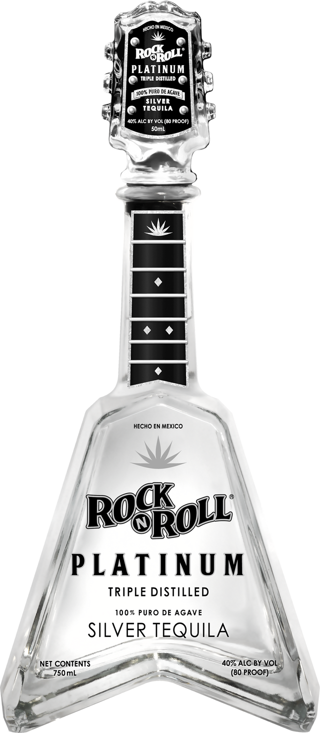 Rock N Roll Tequila Platinum Triple Distilled Old Town Tequila