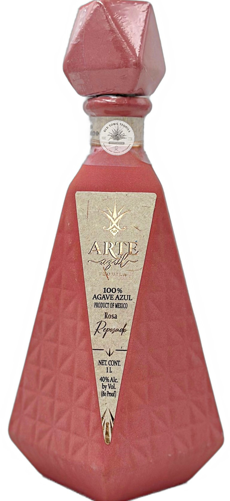 Arte Azul Ceramic Pink Rosa Reposado Tequila 1 Liter Old Town Tequila