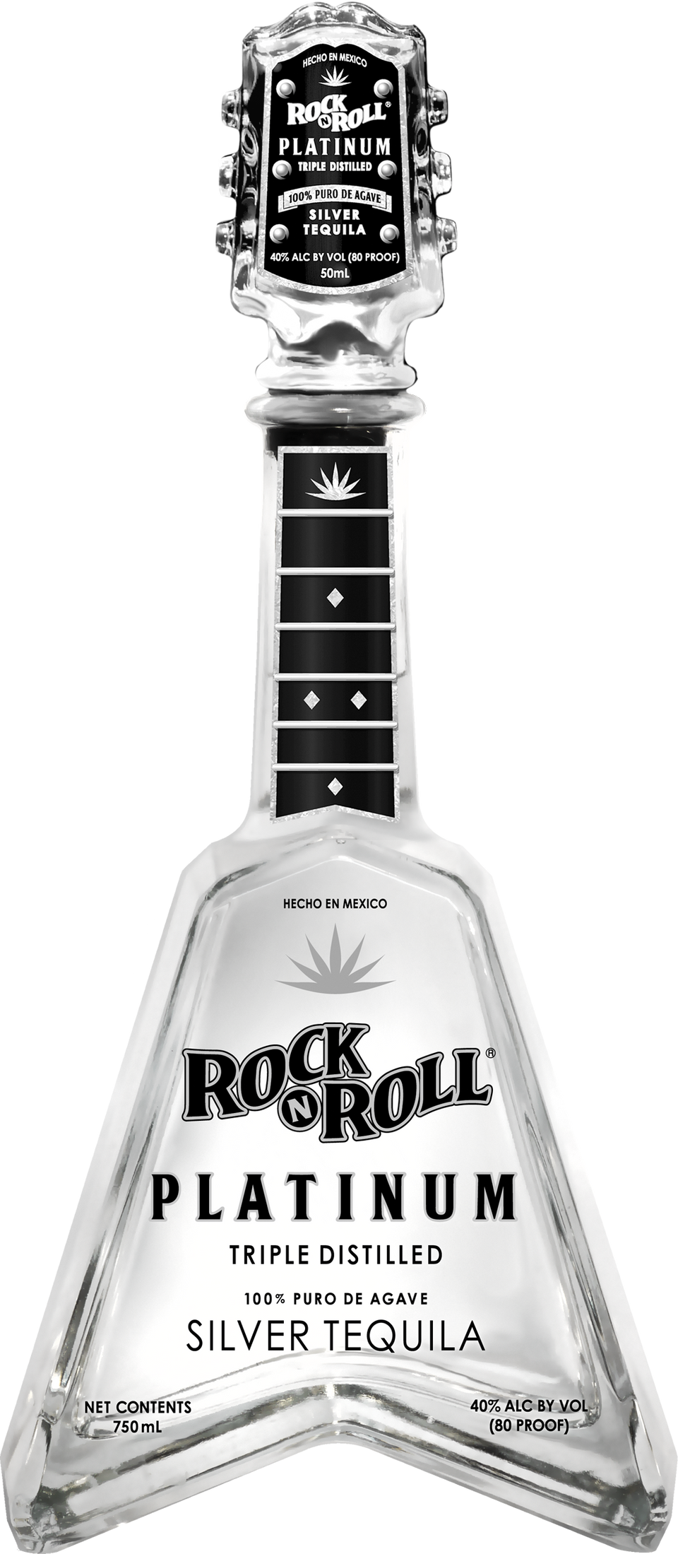 Rock N Roll Tequila Platinum Triple Distilled Old Town Tequila
