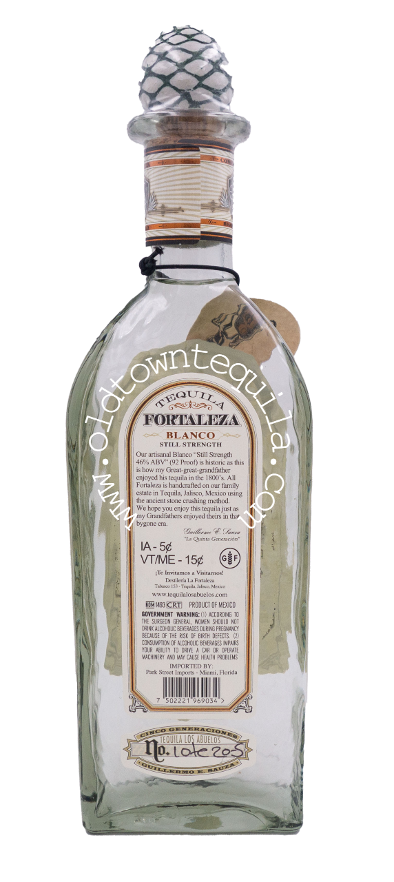 Fortaleza Blanco Tequila Old Town Tequila