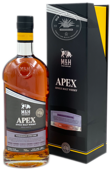 M&H Apex Pomegranate Wine Cask Single Malt Israeli Whiskey 750ml