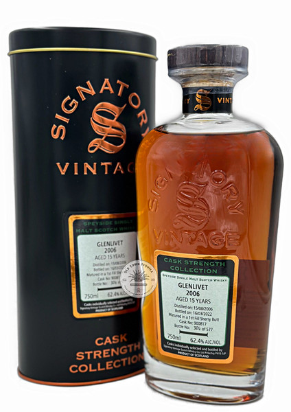 Signatory Vintage Glenlivet 2006 15 Year Old Cask Strength