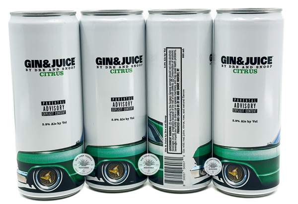 Gin & Juice Citrus By Dre And Snoop 4 Pack 355ml - Old Town Tequila