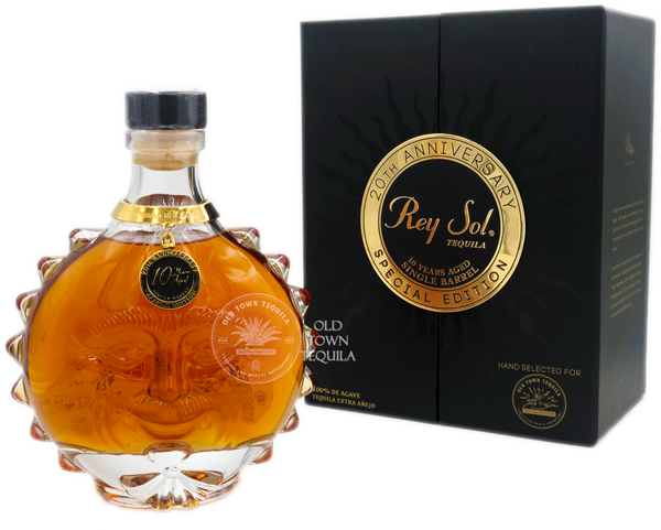 Rey Sol 20th Anniversary 10 Years Aged Old Town Tequila Special 2nd Edition  Extra Añejo Tequila