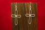 Silver Wire Celtic Cross Earrings