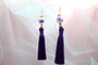 Purple Oriental Tassel Earrings