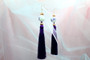 Purple Oriental Tassel Earrings