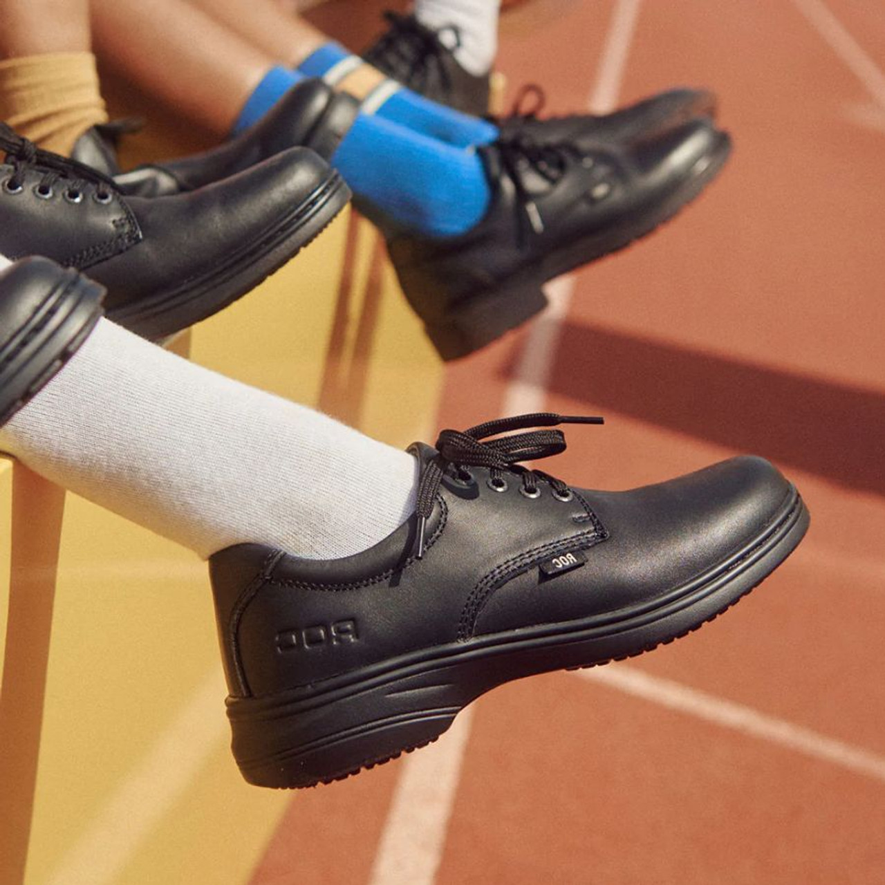 Roc Elite Junior Black School Shoe