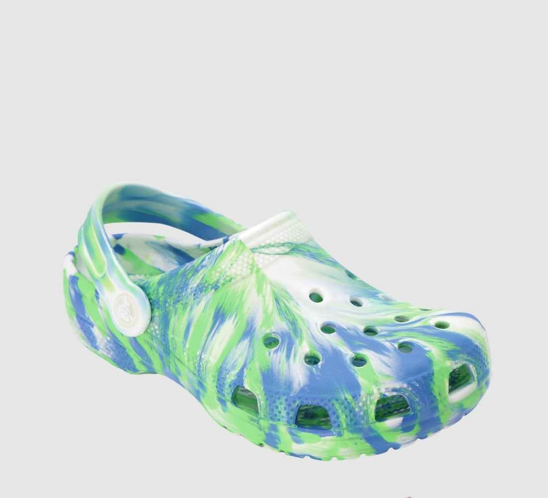 Classic Tie Green Marble Crocs Crocs Classic Marbled Clog Sandals