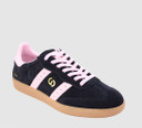 Navy Pink Suede
