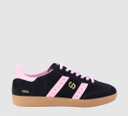 Navy Pink Suede