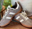 walnut brown ivory suede