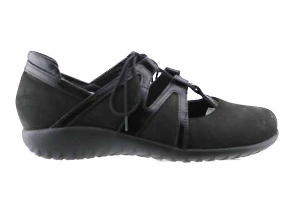 naot timu black shoe side