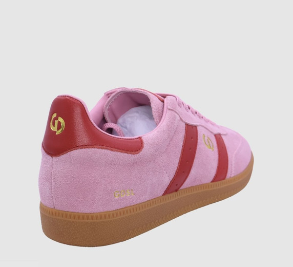 Pink Red Suede