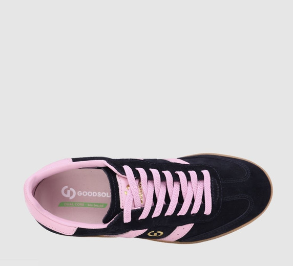 Navy Pink Suede