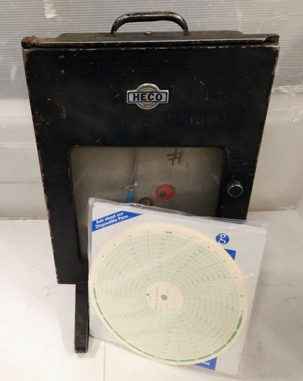 Itt Barton 1000 Psi Chart Recorder With 140 Circular Recording Charts