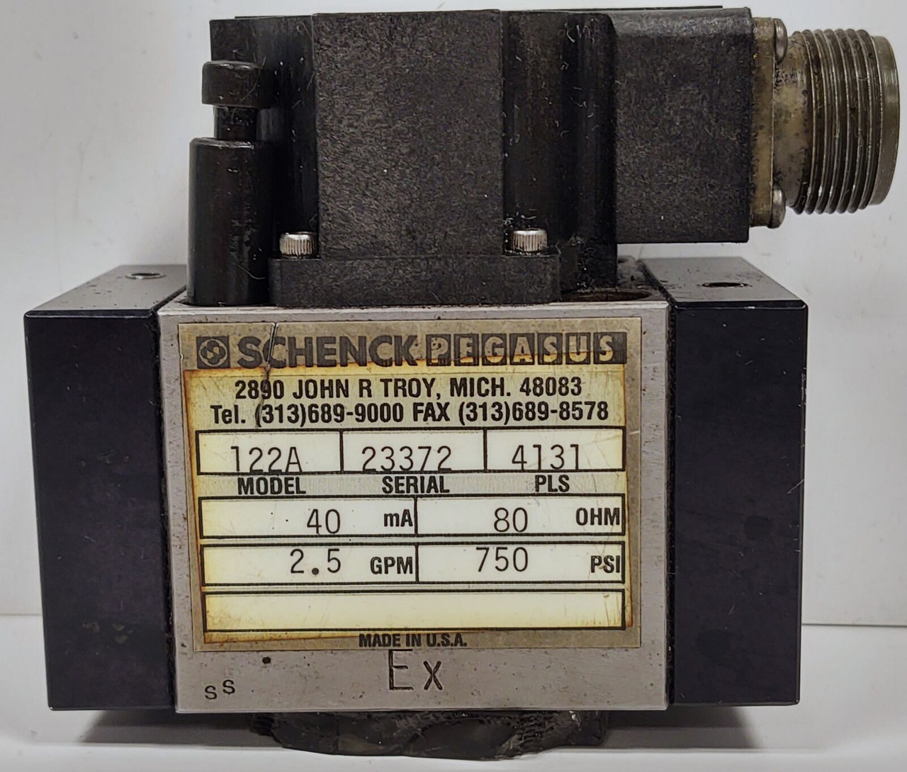 Pegasus 122A Hydraulic Solenoid Valve - Industrial Lynx