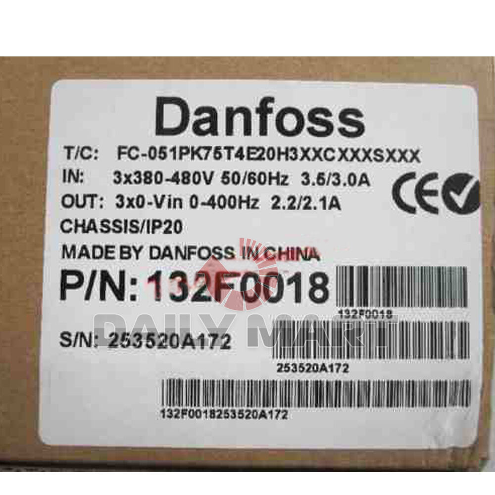 Danfoss FC-051PK75T4E20H3XXCXXXSXXX Controller Logico Programmabile Nuovo