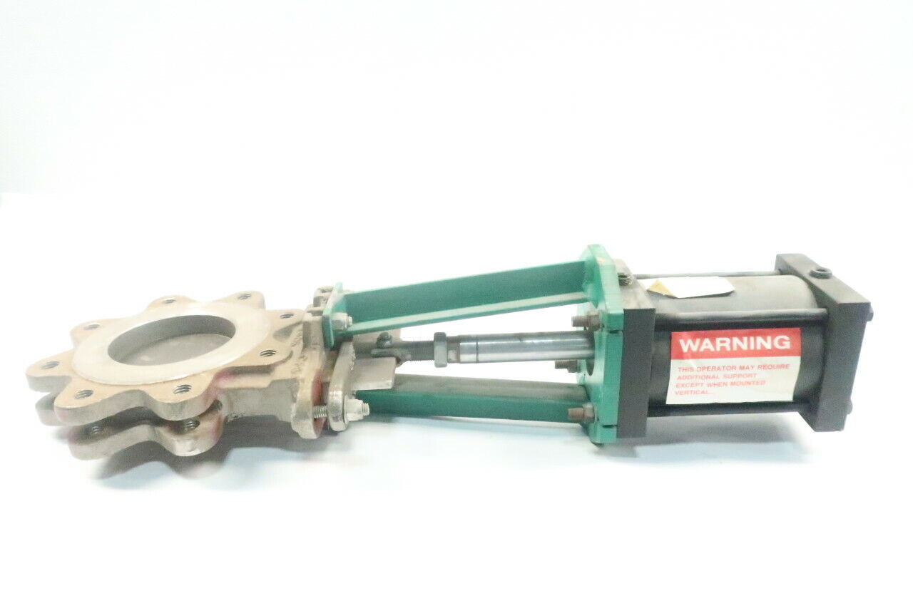 Rovalve S20B MSS Pneumatic Stainless Flanged Knife Gate Valve 4in