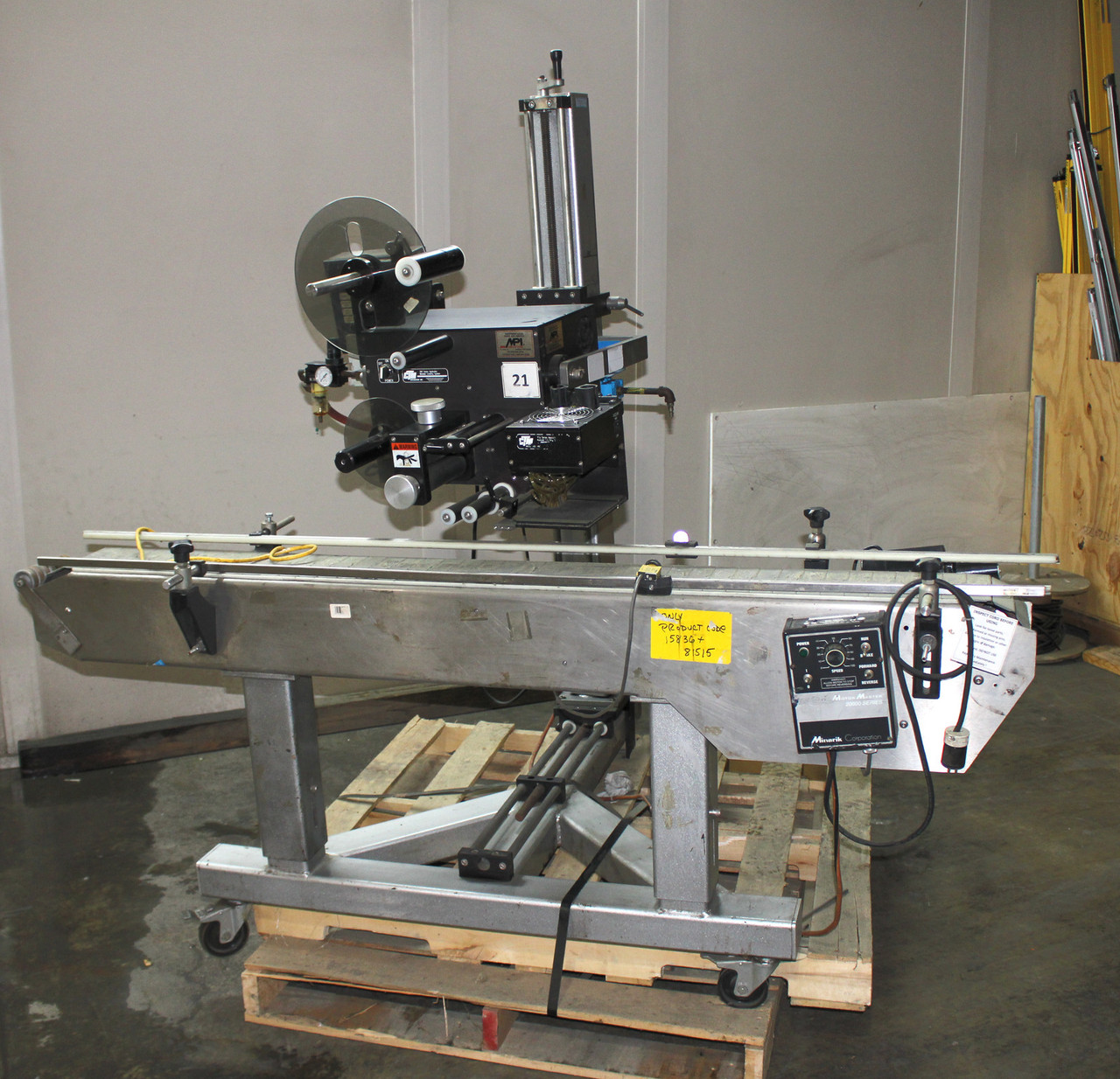 Ctm 360 Series Label Applicator With 6' Conveyor & Adjustable Height ...