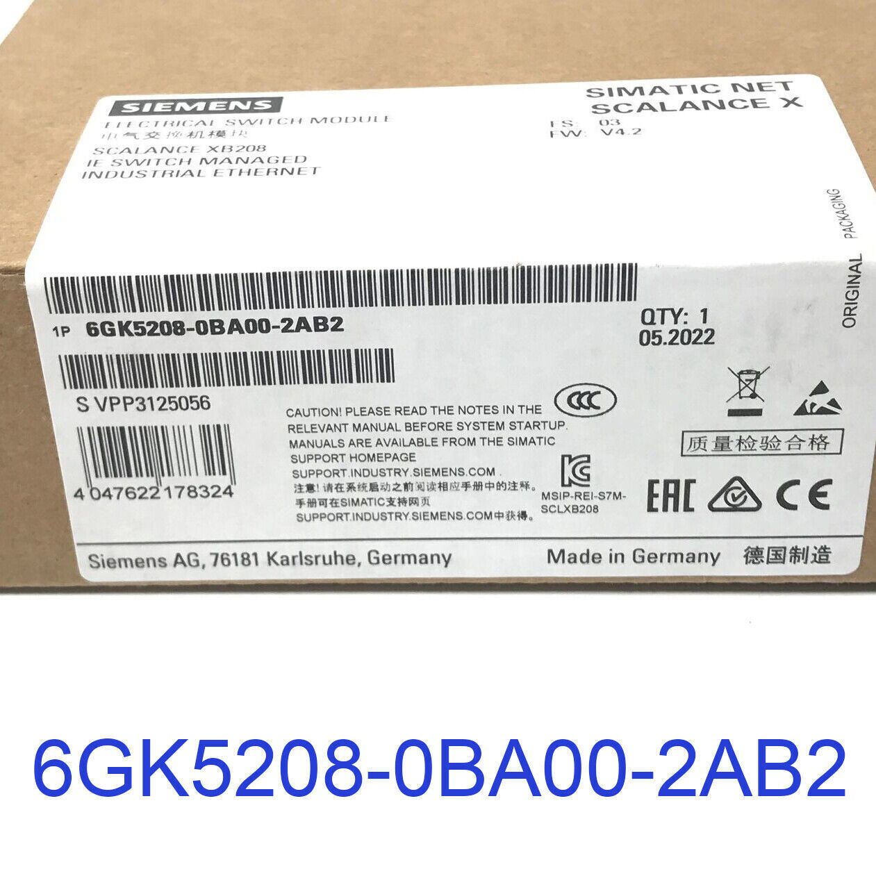 Modulo Siemens 6GK5 208-0BA00-2AB2 / 6GK5208-0BA00-2AB2, Usato In Buone Condizioni - Foto 2