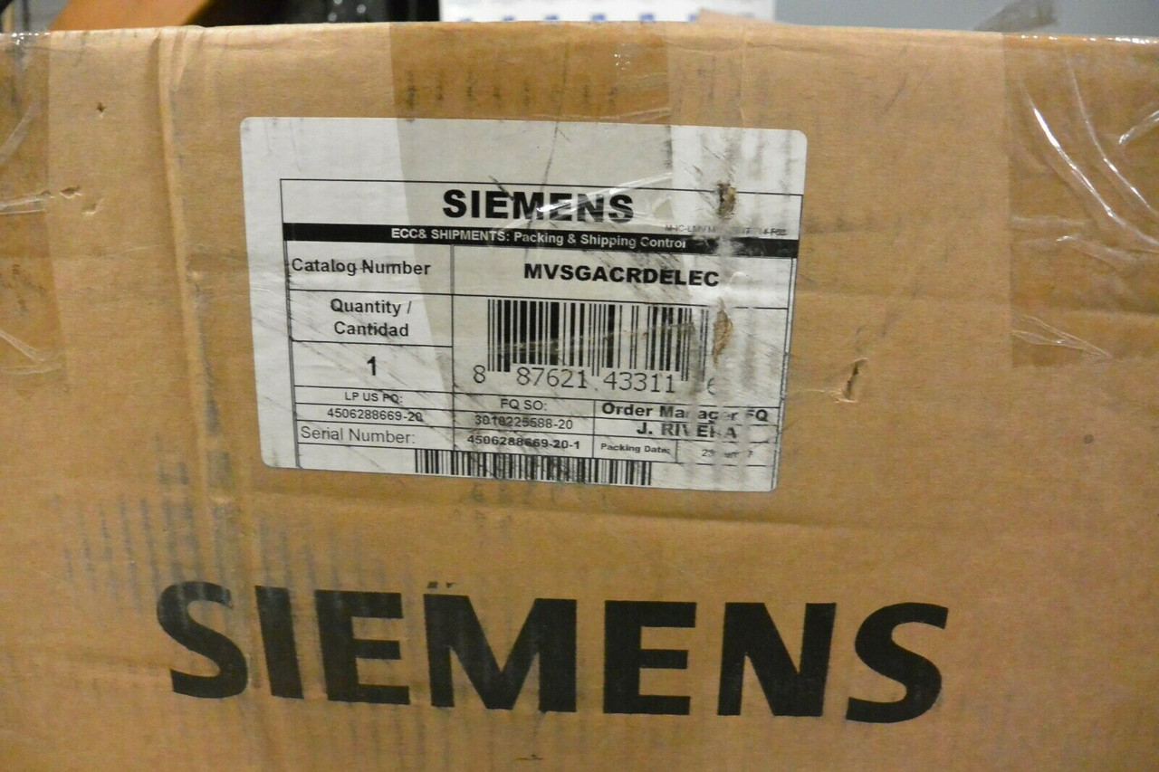 Siemens Mvsgacrdelec Electrically Operated Racking Mechanism ...