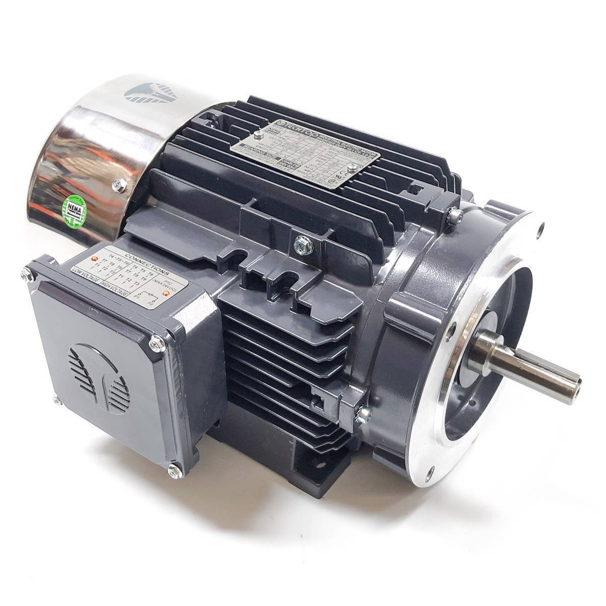 Techtop Cb3-Al-Tf-56C-2-B-D-.75 Cobra Electric Motor, 3/4Hp, 3600Rpm ...