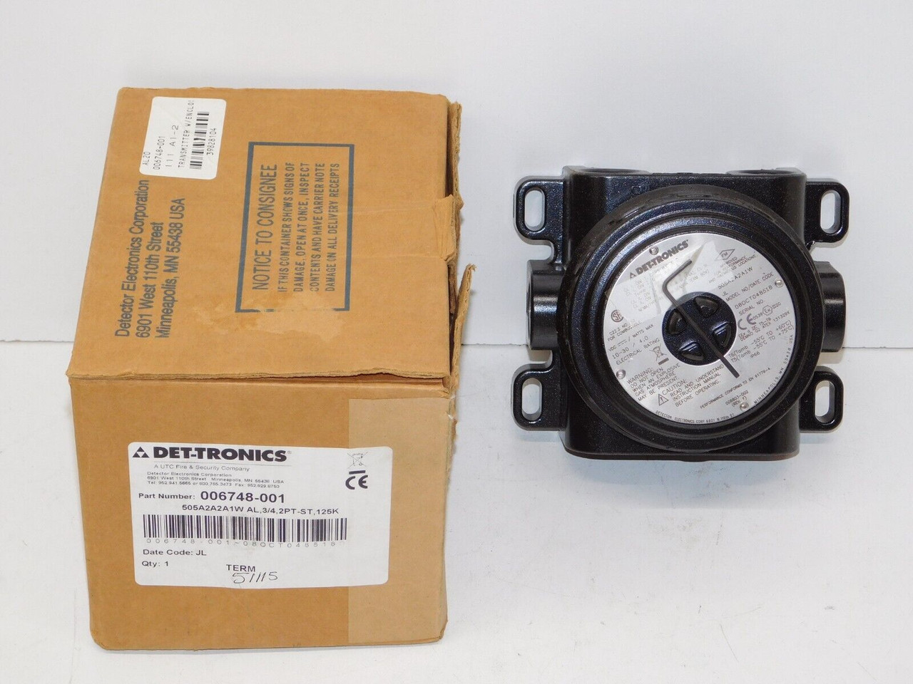 Det-Tronics 006748-001 Combustible Gas Detection Transmitter Junction ...