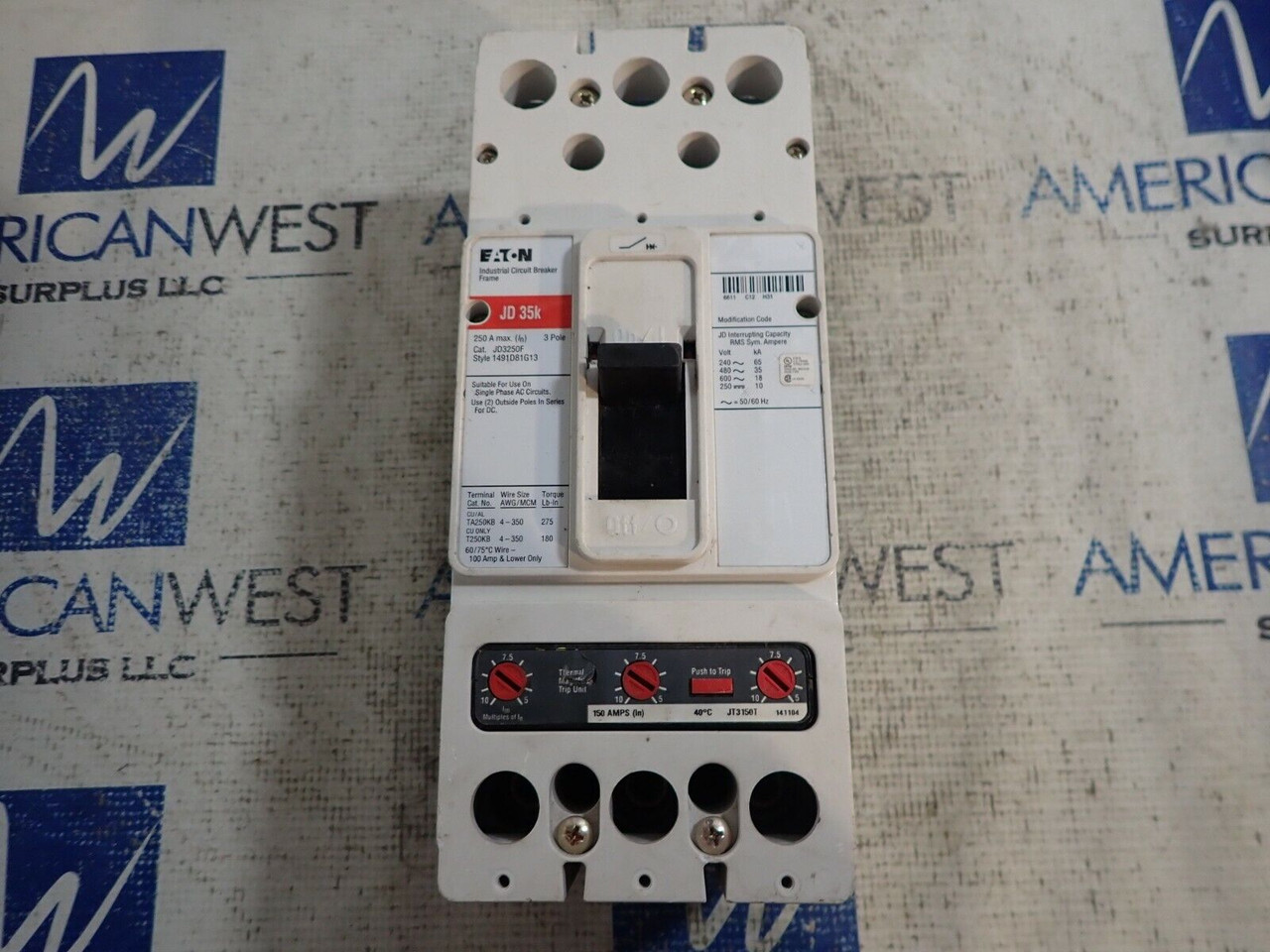 Eaton Jt3250T Thermal Trip Unit Industrial Lynx