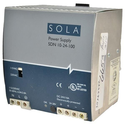 Sdn10-24-100 Sola 10A 24Vdc Power Supply