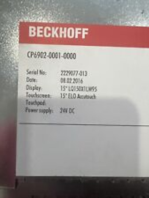 Beckhoff Cp6902-0001-0000 Touchscreen Display