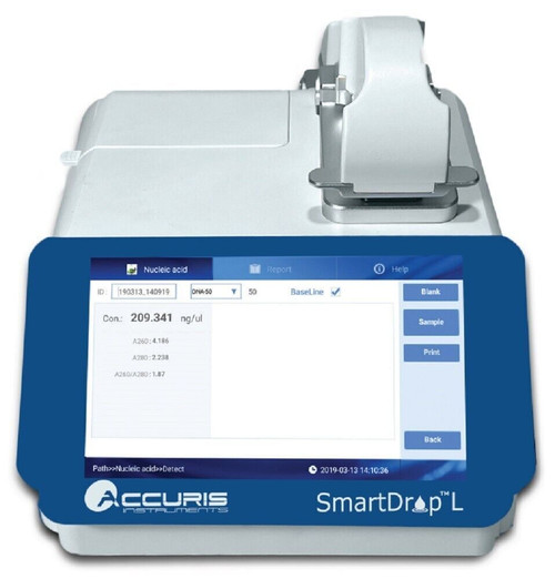 benchmark accuris smartdrop/ nano l ns1000 microvolume dna rna proteins analyses