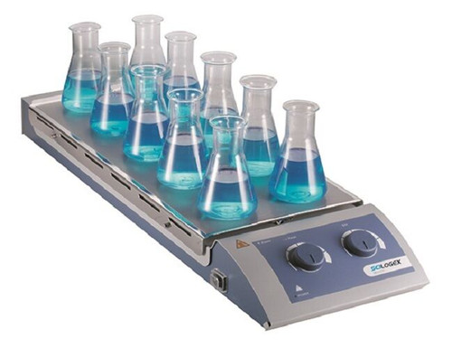 scilogex ms-h-s10 analog 10 channel magnetic stirrers w/ steel plate
