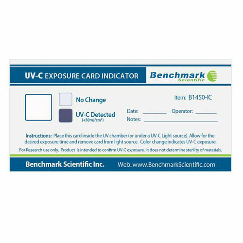 benchmark b1450-ic double-sided, uv-c indicator cards, pack of 25