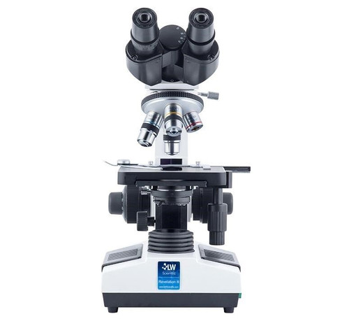 lw scientific revelation lll din plan 4 objective binocular microscope