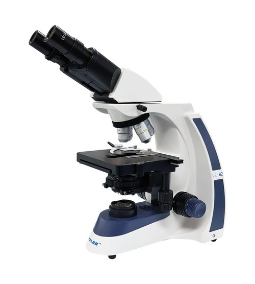 velab ve-b2 binocular microscope led illumination and quadruple nose piece