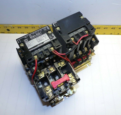 Square D Size 1 Reversing Motor Starter 600 Vac 10 Hp 120V Coil 3 Phase 8736Sc08