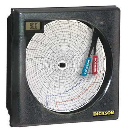 Dickson Th6P2 Circular Recorder,Temp And Humidity,6 In